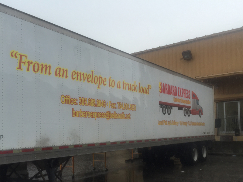 Barbaro Truck Cut Vinyl lettering Barbaro Truck Cut Vinyl lettering