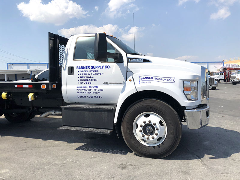 Truck Banner Supply Cut vinyl lettering