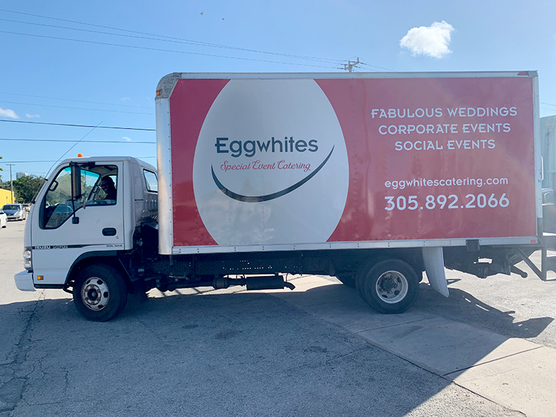 Egg White Box Truck Full wrap Egg White Box Truck Full wrap
