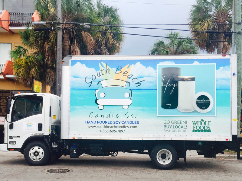 south beach candle Truck Full wrap south beach candle Truck Full wrap
